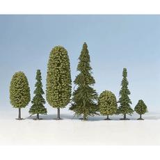 H0/TT Mischwald, 10 Bäume, 65-150 mm